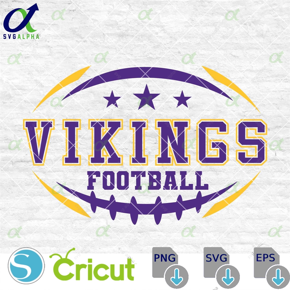Vikings Football Svg Football Svg Sports Svg Football Shirt Sublimation Designs Png Dxf Jpg Eps